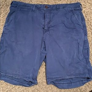 American Eagle Blue Flat Front 8” Shorts